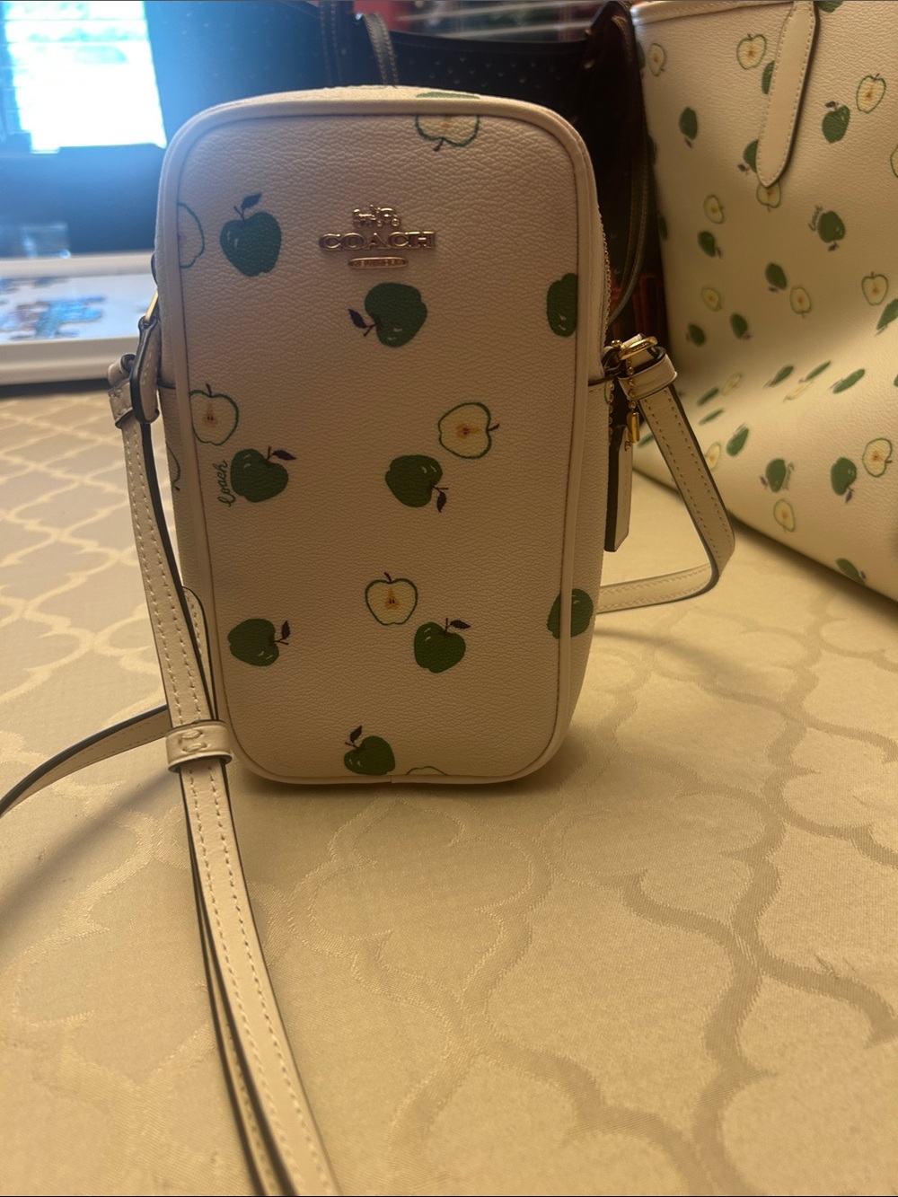 Coach Crossbody with Green Apple Print